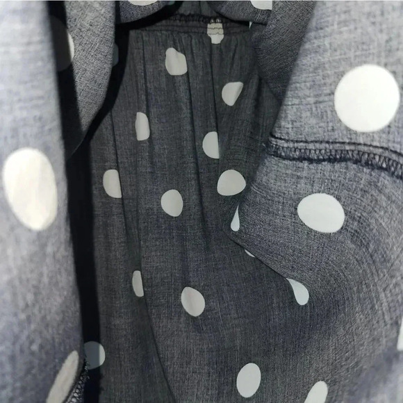 Loft brand navy blue dress‎ with white Polka Dots - Picture 7 of 12